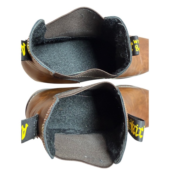 Georgia Boot Mens Brown Chelsea Wedge Sole Boots Square Toe EU 45 Slip On - Picture 6 of 13